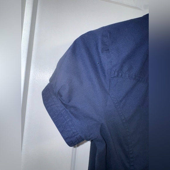 Express Dark Blue Short Sleeve Western Take, adjustable waist - Picture 9 of 12